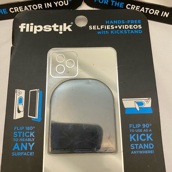 Flipstik Foldable Adhesive Kick Stand Phone Mount Black Purple Opal Lot Of 3 - Picture 7 of 9